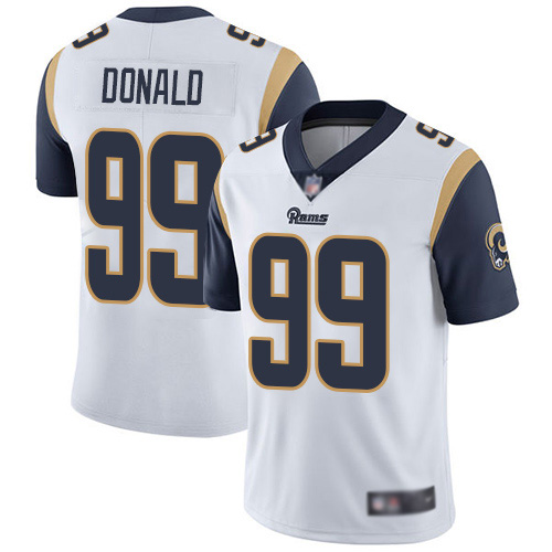Los Angeles Rams Limited White Men Aaron Donald Road Jersey NFL Football #99 Vapor Untouchable->women nfl jersey->Women Jersey
